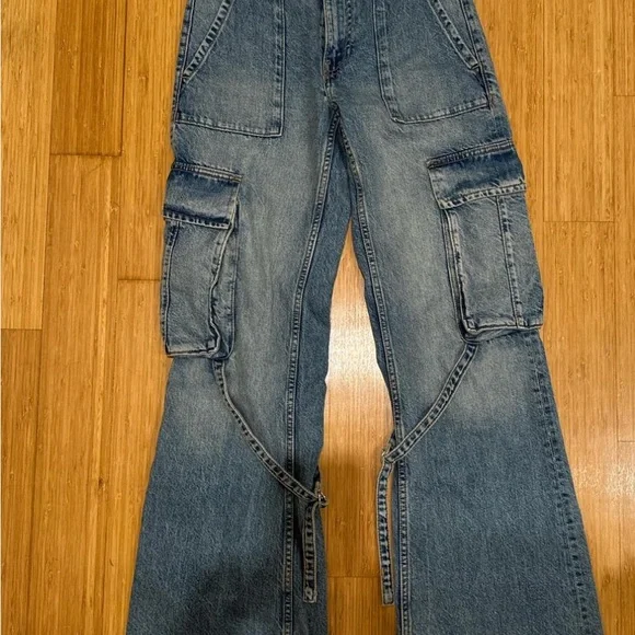 Zara cargo jeans size 0 - Picture 2 of 2